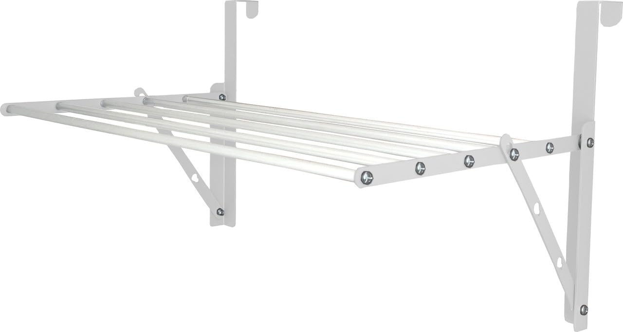 Laundry Company White Radiator Airer – Compact 2.7M Clothes Drying Rack, 15Kg Capacity, Foldable Wall Mounted Clothes Airer For Balconies & Indoors