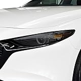 BOGAR TECH DESIGNS Full Headlight Head Light Tint Kit Cover Compatible with Mazda 3 2019-2024, Light Smoke