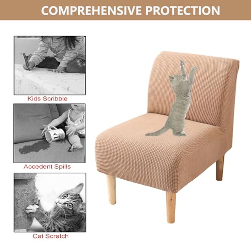 Fundas elásticas para sillas sin brazos protectoras lavables gris oscuro 7