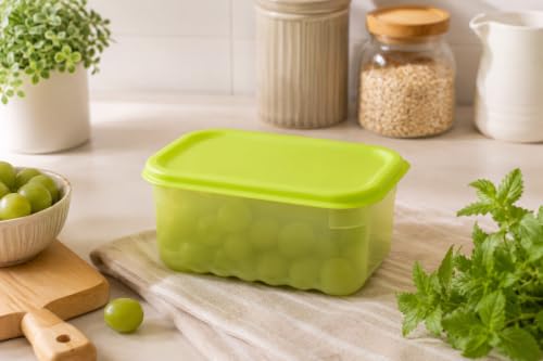 Image of LocknLock Fresh-Block Food Container 640 ml (Set of 1) | Storage Containers for Fridge | Vegetable & Fruit Storage Containers for Fridge, Airtight Storage, BPA Free, Microwave & Dishwasher Safe