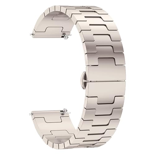 Image of ACM Watch Strap 20mm compatible with Compaq Q Watch Smartwatch | Metal Stainless Steel Belt Luxury Band