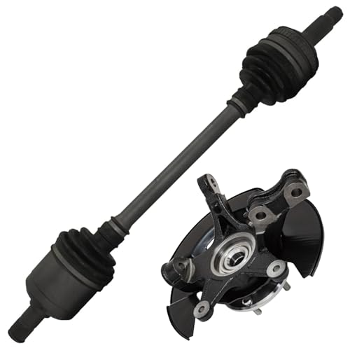 Image of Detroit Axle - Front Left Steering Knuckle and Wheel Hub Bearing CV Axle