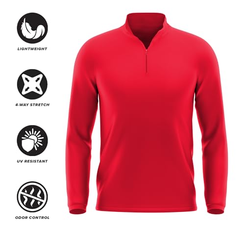 Official NCAA Collegiate Men's Active Sport Quarter Zip Pullover, Left Chest Logo Charcoal Collection4