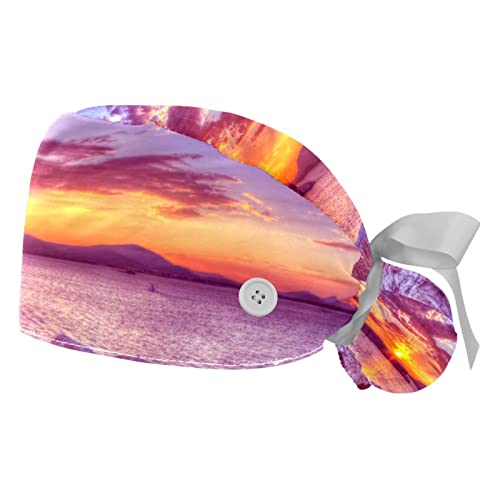 Chapeaux de travail pour hommes et femmes avec bandeau anti-transpirant motif plage