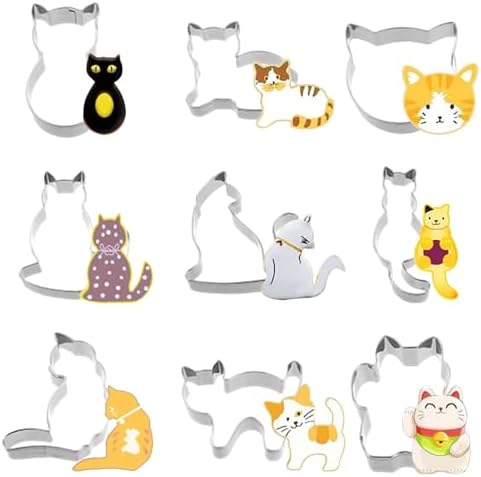 Katze Ausstechformen Set 3-tlg | Plätzchenausstecher Kunststoff | Für Kekse Und Fondant