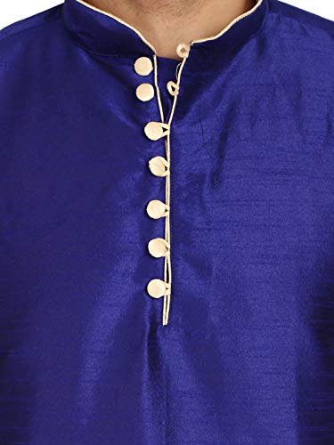 Image of Men's Ethnic Silk Loop Button Kurta