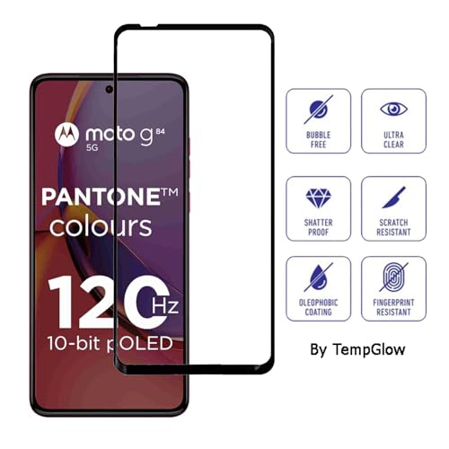 Image of Screen Protector for Motorola Moto G84 5G | G82 5G | G72 (Black) Tempered Glass Edge-to-Edge 6D Screen Guard With Installation Kit