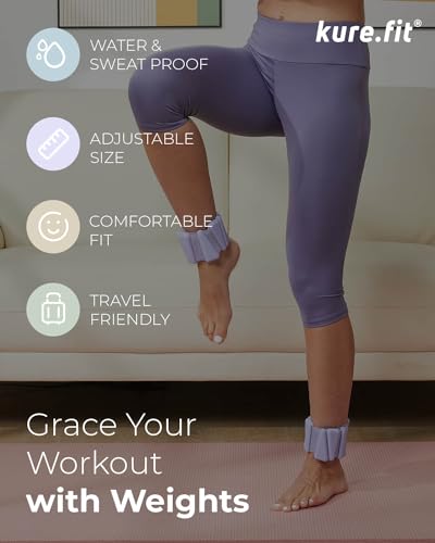 Image of Pilates Weight | Wrist & Ankle Weights for Women | Weighted Bangles | 1LB / 2LB Each (Set of 2)