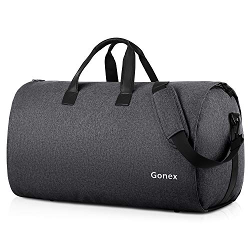 Gonex Gonex Kleidersack 2-in-1 Anzugtasche, Reisetasche für Geschäft und Reise, Kleidertasche für Anzüge mit Schuhfach und Tragegurt, für Damen und Herren Schwarz