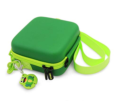 Casematix Video Camera Travel Case Compatible With Little Tikes Tobi 2 Director's Camera, Tripod And Charging Cable - Camera Case With Shoulder Strap & Accessory Storage, Green Travel Case Only #TOP5