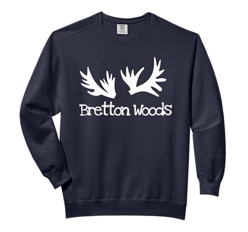 Bretton Woods Rustic Moose Wildlife Ski Camping Skier Skiing Comfort Colors Adult Sweatshirt