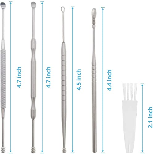 Image of Ear Wax Cleaner Resuable Ear Cleaner Earpick Tool Set with Storage Box Ear Wax Remover Tool Kit with Ear Curet