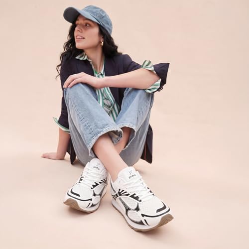 Image of YOHO Women's Wumple Lace Up Sneaker | Breathable, Cushioned & Stylish | Casual Shoes for Woman /Ladies /Girls