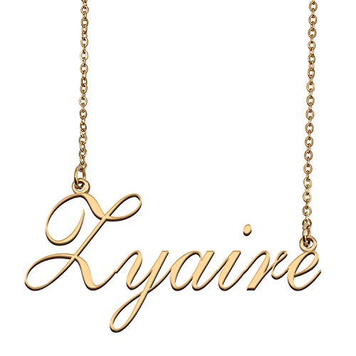HUAN XUN Custom Personalized Name Necklace in Golden Silver for Women Zyaire