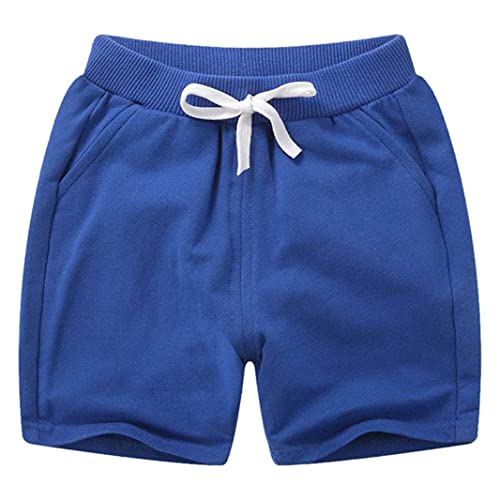 Hdlexd Unisex Baby Boys Girls Summer Solid Color Cotton Sport Jogger Shorts Casual Elastic Waist Active Shorts Pants Royal Blue 12 Months #TOP4