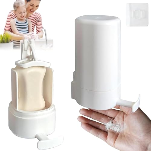 Image of Bar Soap Dispenser and Soap Grinder for Bar Soap Shaver Dispenser Adjustable Wall-Mounted Soap Grinding Box No Drilling for Bathroom Kitchen Hotel.
