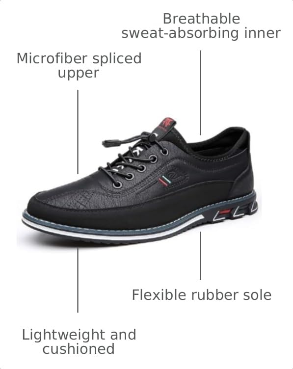 Image of Men's Oxford Business Casual Shoes Office Loafers Dress Comfort Driving Shoes