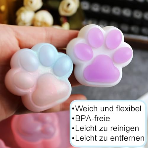 FLEXNOVA 2 Stück Backmatte für Hundekekse - Silikonformen für Pfoten und Knochen, 2 Pipetten, Kinder- und Hunde-Eisform