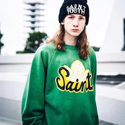 Saint Tears Cupid Men Sweatshirt Vintage Graphic Long Sleeve Shirt Acid Wash 3D Printing Cotton Sweatshirt Tops Unisex3