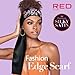 Red by Kiss Fashion Edge Scarf, Silky Satin Edge Laying Scarf for Lace Frontal & Wig, Non-Slip Hair Wrap Headband Wig Grip (Happy)