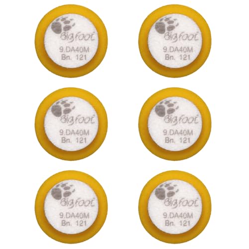 Image of RUPES 40mm Pack of 6 Yellow D-A Fine Wool Polishing Pads | Ideal for Paint Correction & Gloss Enhancement | Improves Finishing Performance | Compatible with 1.5 inch Backing Plate