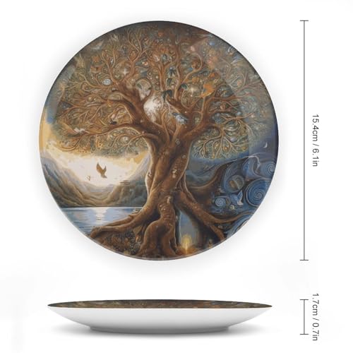 Plato decorativo de porcelana Bone China de 6 pulgadas miniatura 2
