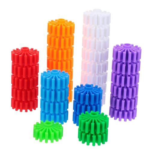 WESIEVYA 1 Juego Bloques De Engranajes De Grano Juguetes De Construcción para Preescolares Bloques De Engranajes para Kit De Bloques De Construcción Abs
