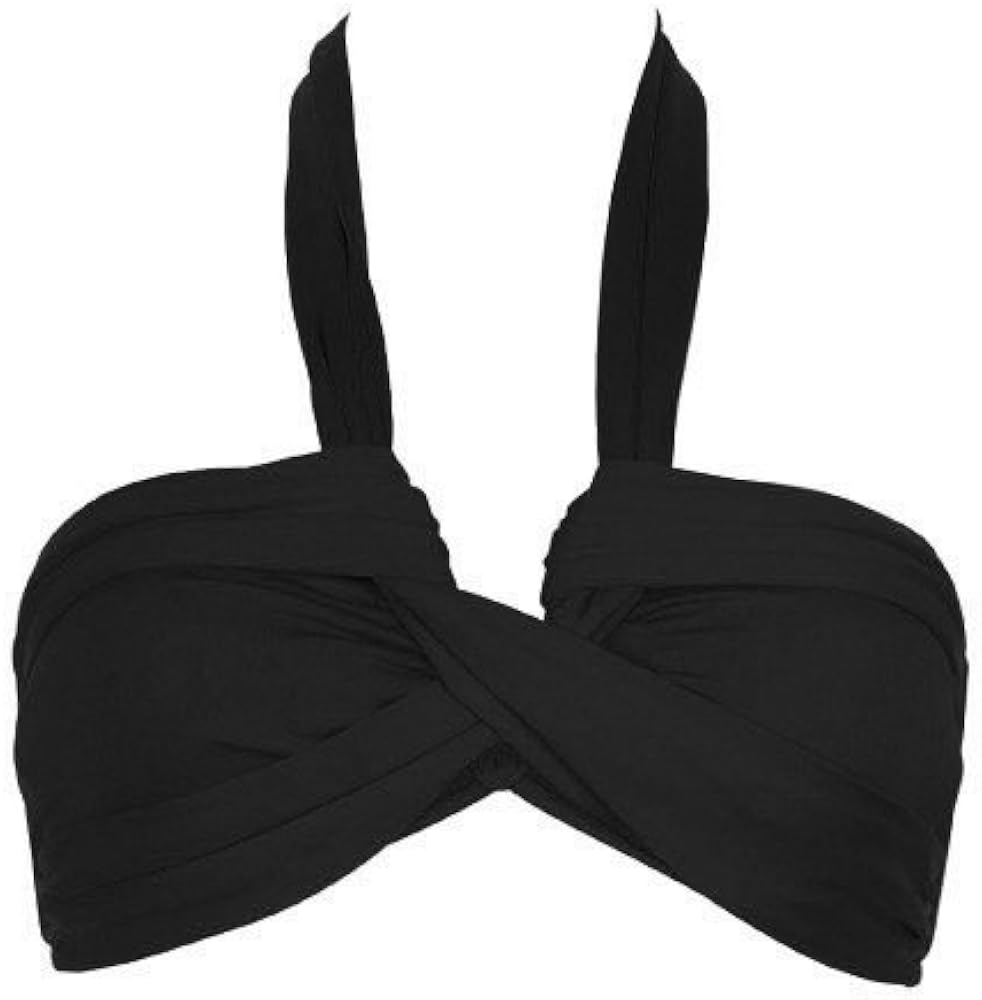 Seafolly Women's Standard DD Cup Bandeau Halter Bikini Top