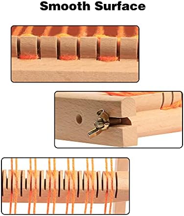 Myriad Choices Large Weaving Loom for Adults Kids - 47 x 60 cm Multi-Craft Large Lap Frame Looms Weaving Kit DIY Weave Loom Set Adjustable Hand Weaving Knitting Loom Kits for Adults Beginners