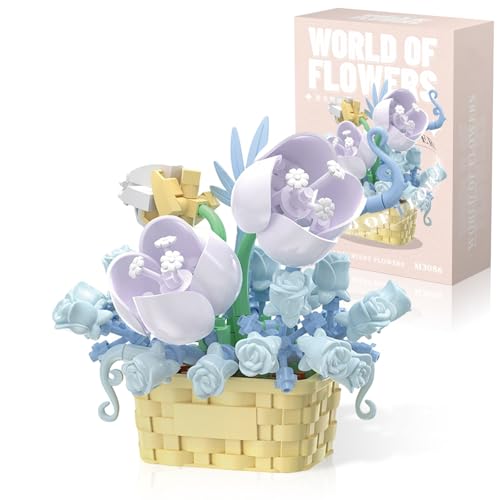 MJDDJA Mini Flowers Building Block Set, Mini Building Blocks, Flower Building Set, Building Block Flowerpot, Mini Bricks Building Sets, Party Favors for Kids Above 10 Years Old(Narcissus 166pcs)