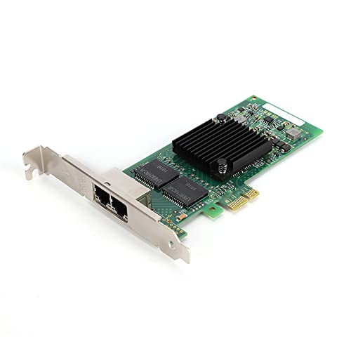 Tarjeta de red PCIe para servidor con chip Intel I350-T2V2 / I350AM2, doble puerto Gigabit Ethernet, interfaz PCI-E x1 miniatura 3