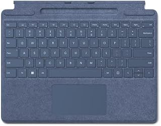 Microsoft Surface Pro 9, 8 or X - Signature Type cover keyboard - Blue - and Slim Pen 2 - Black - bundle