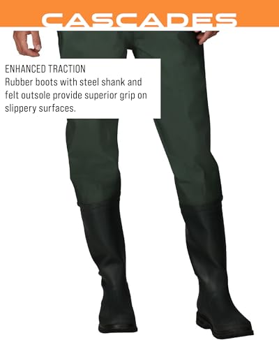 Image of FROGG TOGGS Cascades 2-ply Poly /Rubber Waterproof Fishing Bootfoot Chest Wader for Fishing