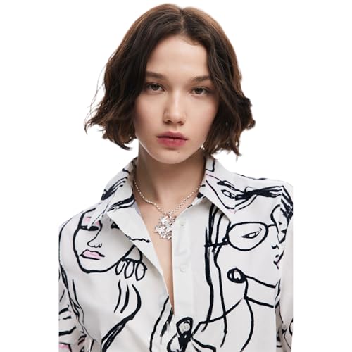 Image of Desigual Women's Woman Woven Shirt Long Sleeve