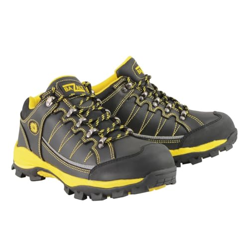 Image of Bazalt MBM9121ST Men's Black and Yellow Water and Frost Proof Leather Outdoor Shoes Footwear, 13