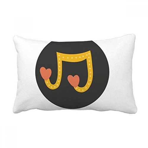 Coussin Lombaire Notes de Musique Adorable en Forme de Coeur Multicolore Coussin de Canapé - 2