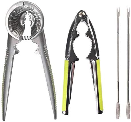 Durability Nut Cracker Set with 2 Picks, Versatility Nutcrackers for All Nuts, Pecan Walnut Plier Opener Tool