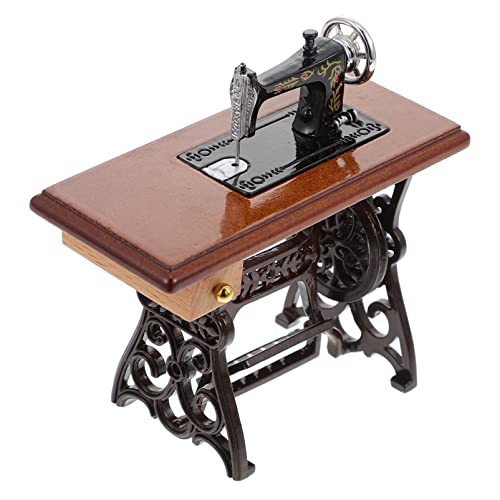 Zerodeko Casa De Muñecas Mini Máquina De Coser 1:12 Mini Casa Máquina De Coser De Madera Juguete A Medida Casa De Muñecas Miniaturas Muebles Muñeca Hogar Vida Escena Accesorios Cover