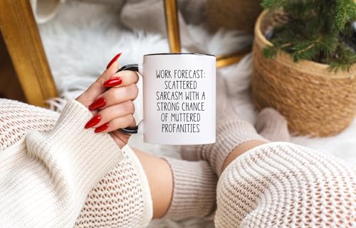 Gelid WORKFORECAST-MUGS Work Forecast Coffee Mug - Funny Coworker Birthday Gift Idea For Him Or Her – Present For Boss Employer Bestfriend - Sarcastic Gag Going Away Farewell - 11 Oz Cup Novelty Drinkware thumb #4