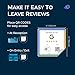 Review Launch Review Sticker Compatible with Google Review Stand | Boost Online Reviews with Fast Zappy NFC Tap QR Code Stand | Works Like a Digital Card tap dot Card (Square Sticker, 3)