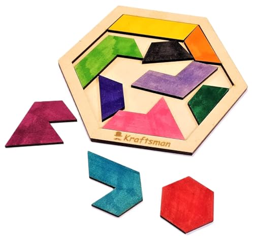 Image of Braintastic Wooden Assorted Jigsaw Puzzle, Pack of 8 Different Puzzles, Birthday Return Gifts, Party Pack, Return Favors for Kids-4+ yrs(12 Colors per Puzzle)
