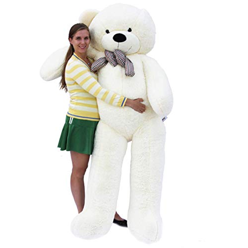 Image of Giant Teddy Bear 6 Feet - Soft Plush Stuffed Toy for Kids & Girlfriend, Soft Toy for Kids - Birthday Gift for Girls, Plush Toy Big Cuddly Hugging Bear, Gifts for Valentine's Day (White)