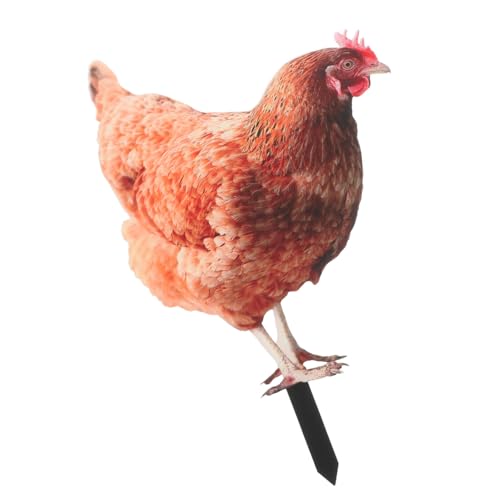 UPKOCH decoración de Pollo de jardín gallina Largo Casa de Campo césped participación Inserto de Pollo de jardín Decoraciones de Pollo de Patio al Aire Acrílico