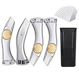 Heavy Duty Roofing Knife, Unility Knife, Roofing Tools Box Cutter with Holster for Cardboard, Boxes and Cartons, Indoor Outdoor Use (4 pack)