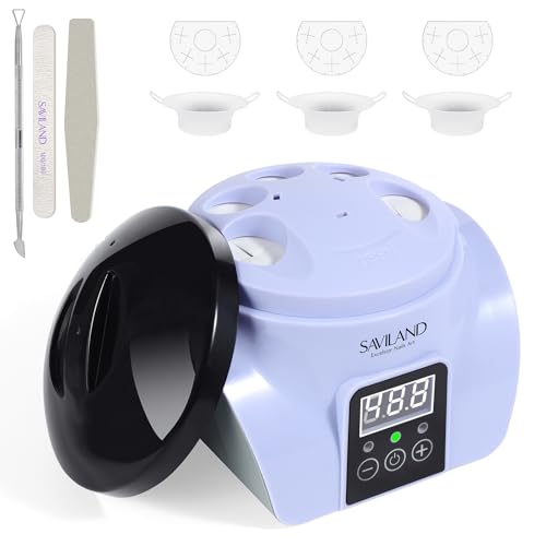 Image of Saviland Essentials Nail Polish Remover Machine: Nail Soaking Bowl & Acetone Nail Polish Remover Gel Nail Remover Machine with Nail Soak off Bowl Soaker Tech Acrylic Nail Remover Steam Salon Home DIY