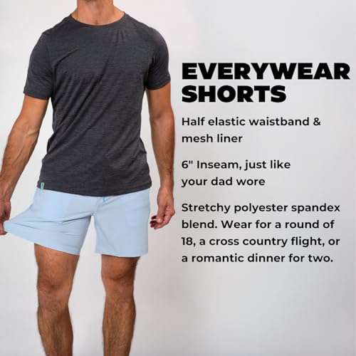 Chubbies Everywear Men’s Shorts – Mens Shorts Casual 6in Inseam, Elastic Waist, Water-Resistant, Zipper Pocket2