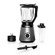 Bosch Standmixer, Smoothie Maker, 30,000 U/min, 1200 W, verbesserte Version, Edelstahl Messer, 1,5l Glasbehälter, ToGo-Flasche, spülmaschinenfeste Teile, Made in Europe, VitaPower Serie 4 MMB6174SN