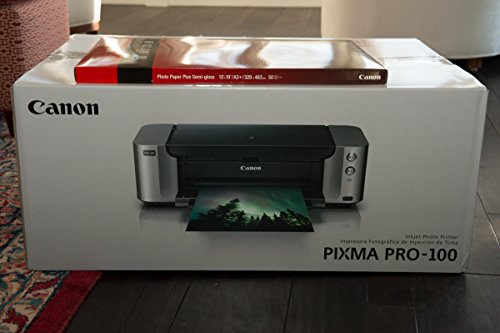 Canon PIXMA PRO-100 Color Professional Inkjet Photo Printer + Canon Luster Photo Paper, 13