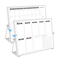 KODAPAGE Doppelseitiges Whiteboard Wochenplaner/Monatsplaner abwischbar mit Halter für Tisch und zum aufhängen für Wand 40 x 30 cm