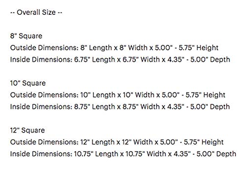 Square Rustic Farm Planters Box 8"W, 10"W And 12"W (5" - 5.75"T - Tall Version) #TOP1